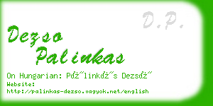 dezso palinkas business card